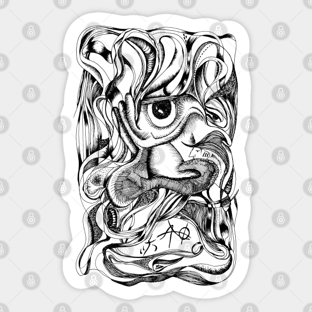 Folds, the Manifold Spirit Sticker by thealchemistdru